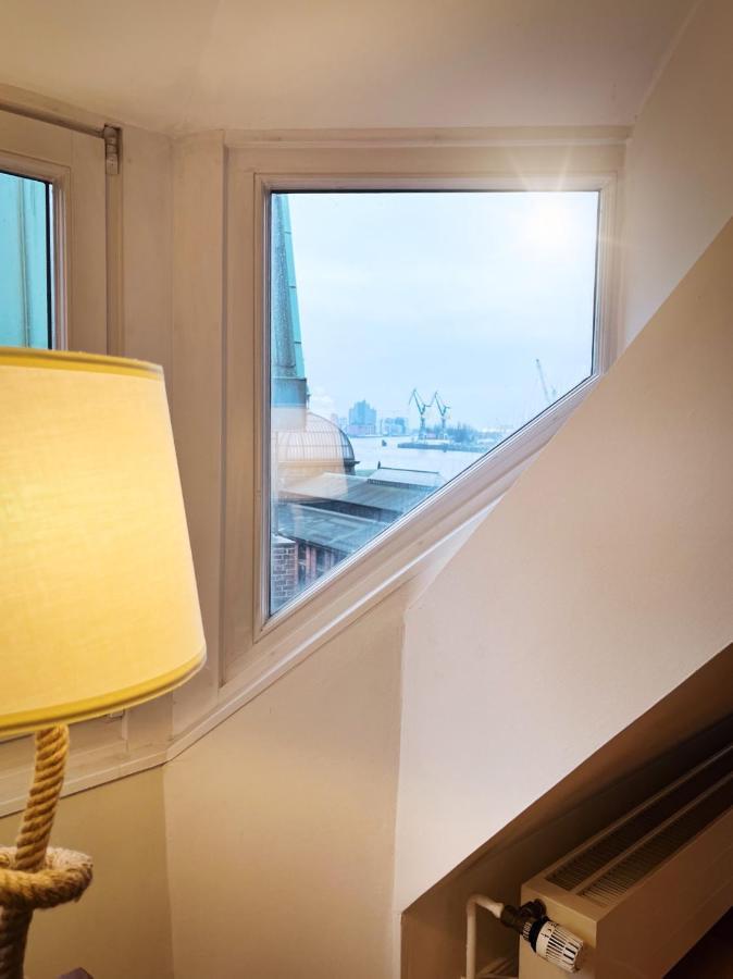 Loft-Panoramablick-Hafen & Elbe! Apartment Hamburg Exterior foto