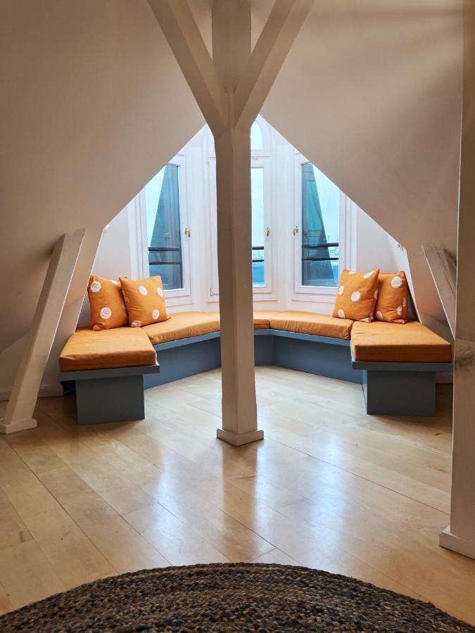 Loft-Panoramablick-Hafen & Elbe! Apartment Hamburg Exterior foto